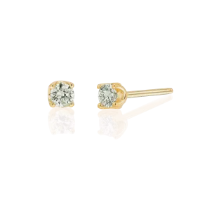 14K Gold Solitaire Studs