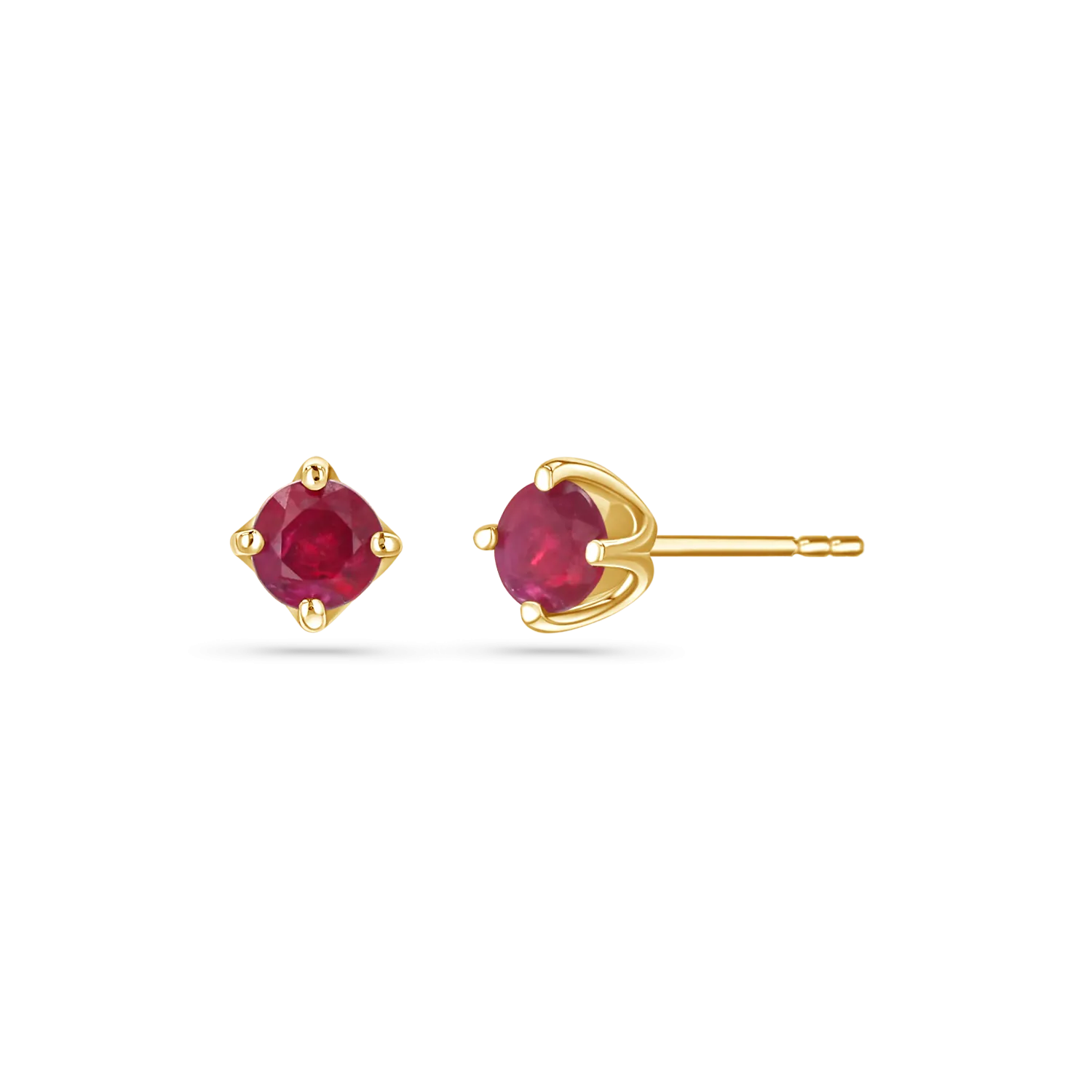 14K Gold Solitaire Studs