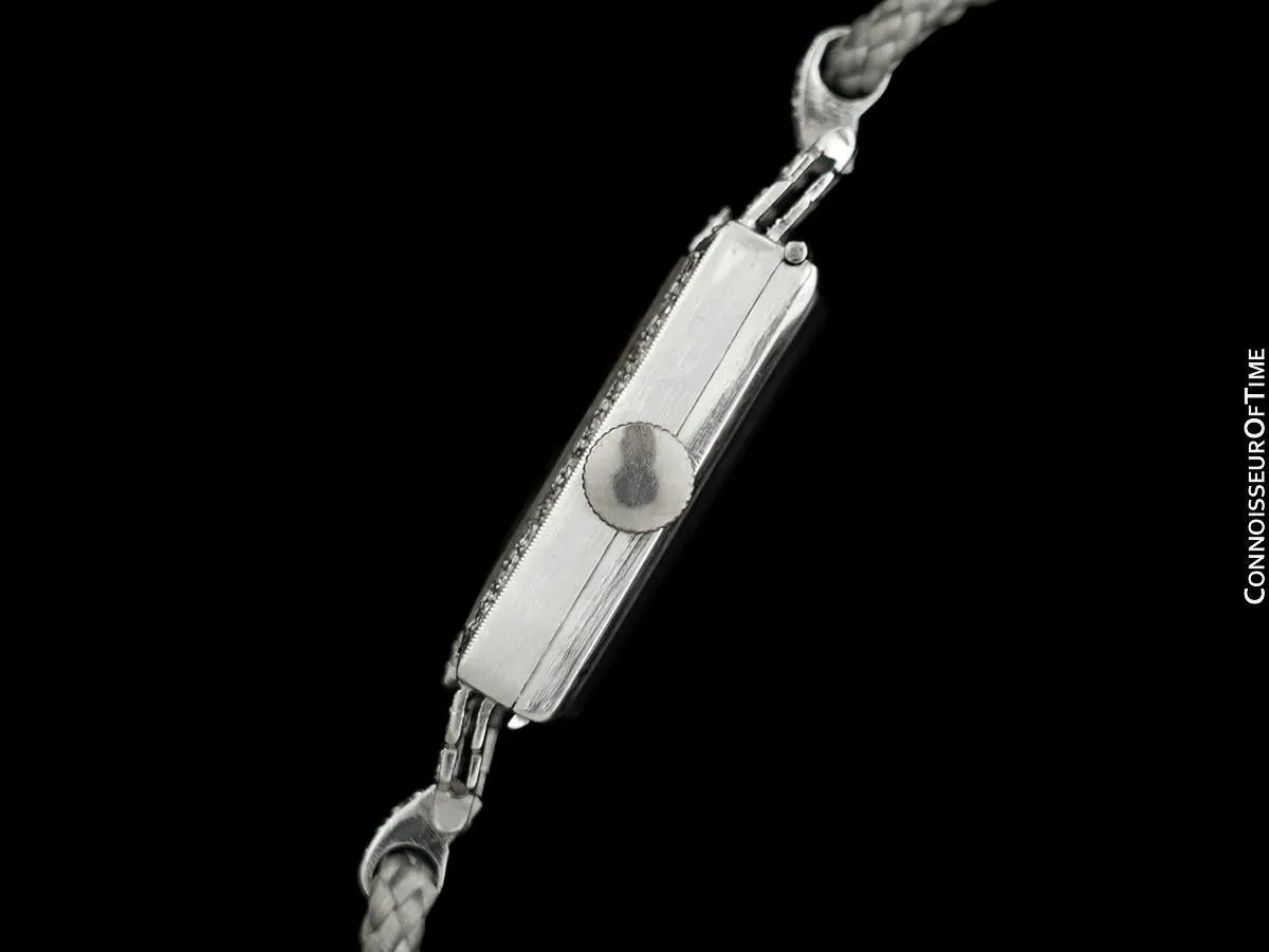 1920's Piaget Vintage Ladies Handwound Art Deco Dress Watch - Platinum & Diamonds