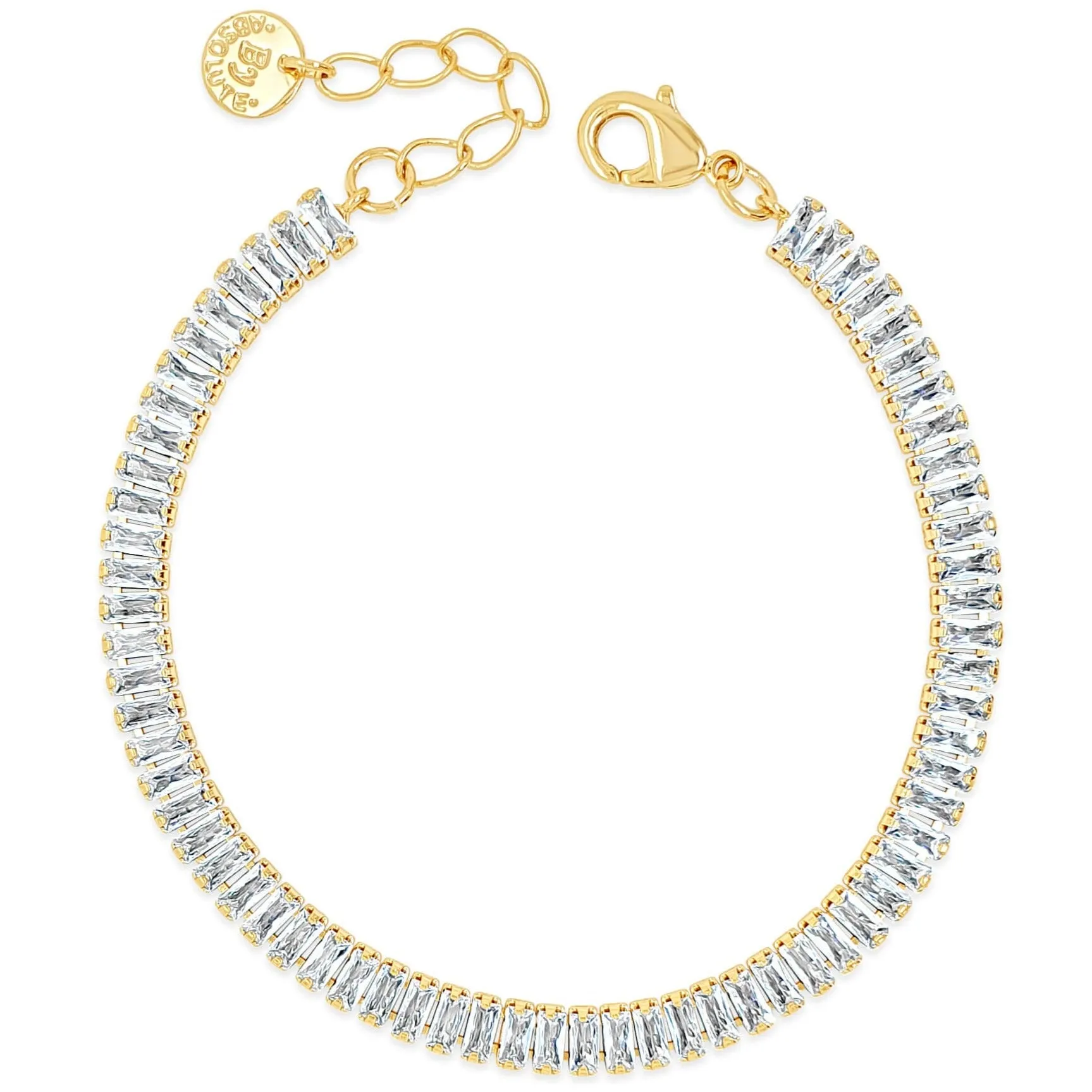 Absolute Gold & Clear Crystal Baguette Bracelet