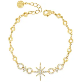 Absolute Gold & Clear Crystal Star Bracelet