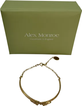 Alex Monroe Gold Hinged Column Bracelet With Ornate Detailing