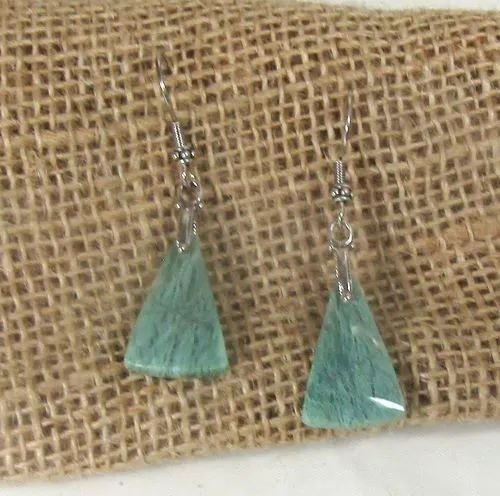 Amazonite Designer Cut Earrings Fashionable Gemstone Drop Earrings