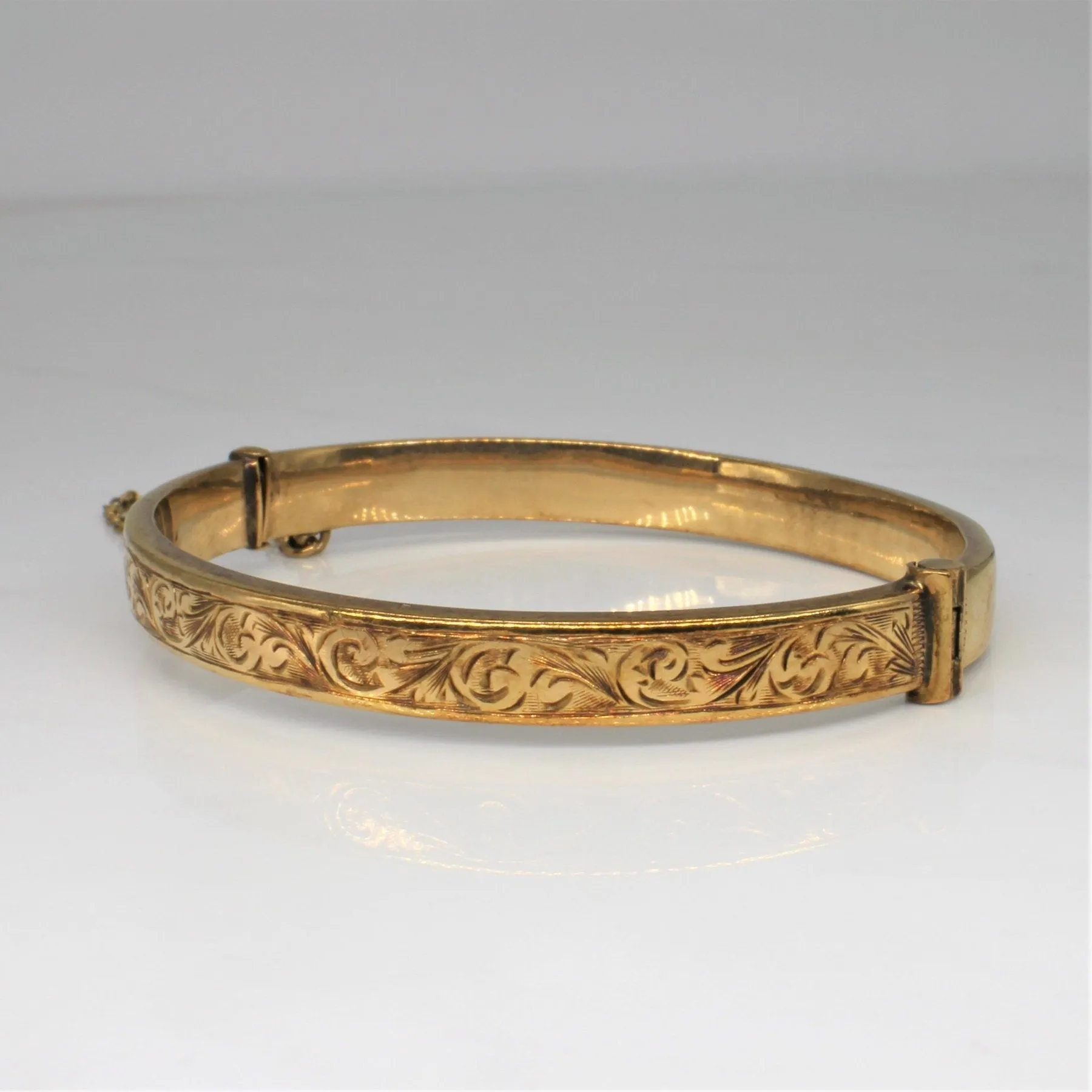 'Birks' Ornate Engraved Cuff | 6" |