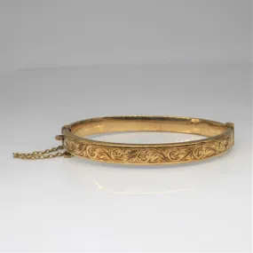 'Birks' Ornate Engraved Cuff | 6" |