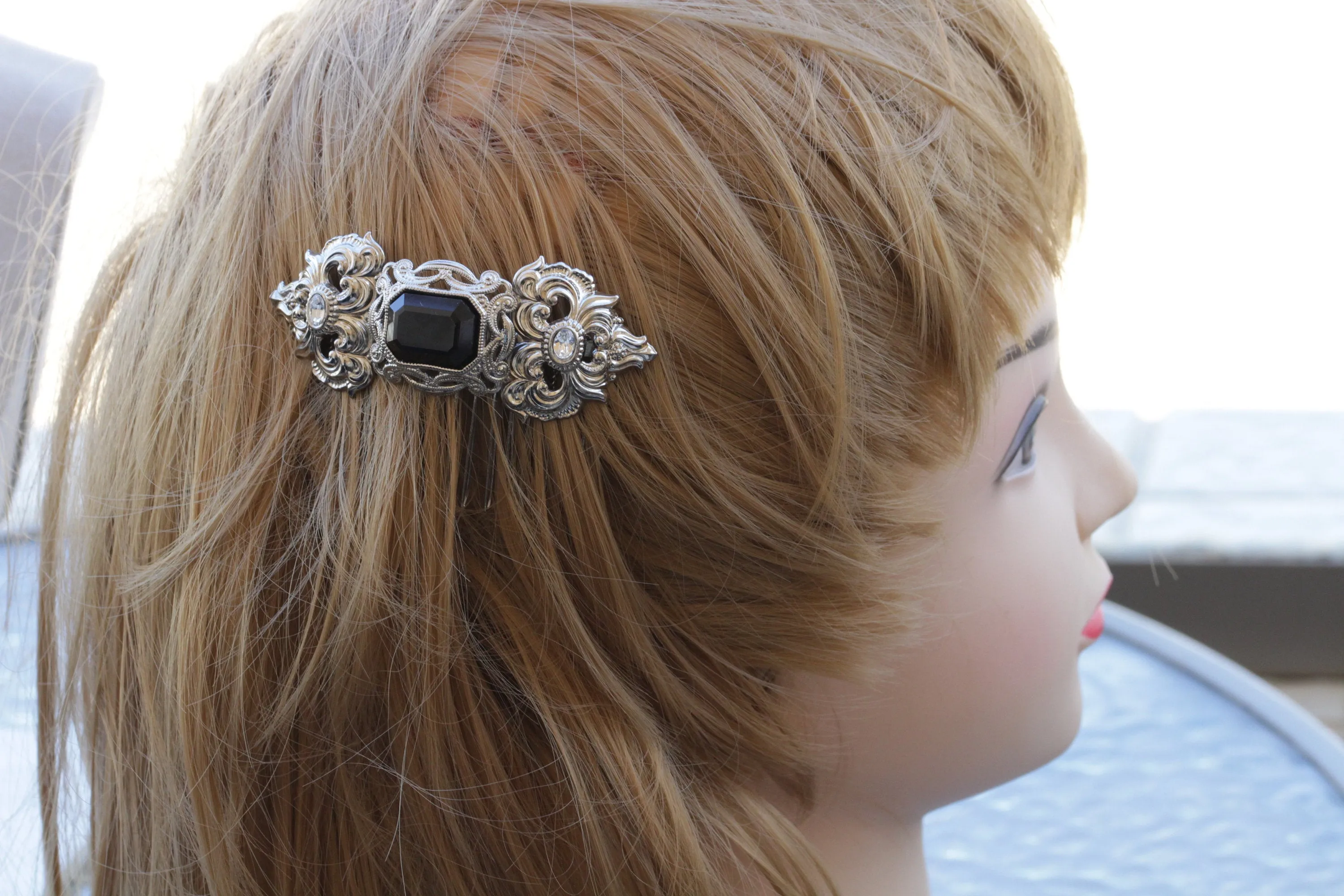 BLACK Filigree Earrings