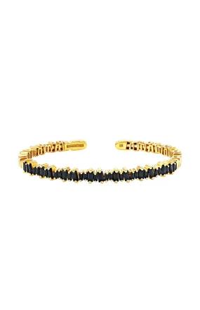 Black Sapphire Baguette Bangle