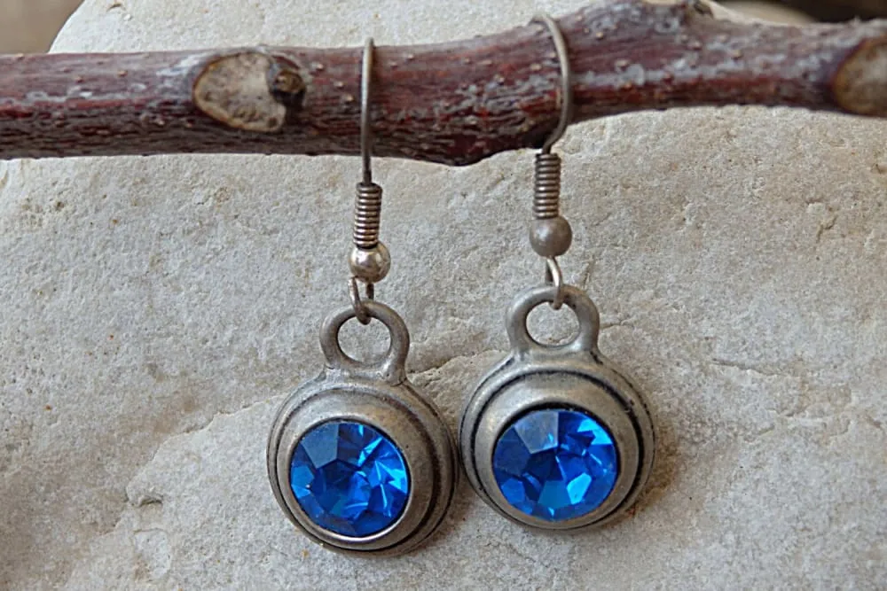 Blue Gemstone Earrings