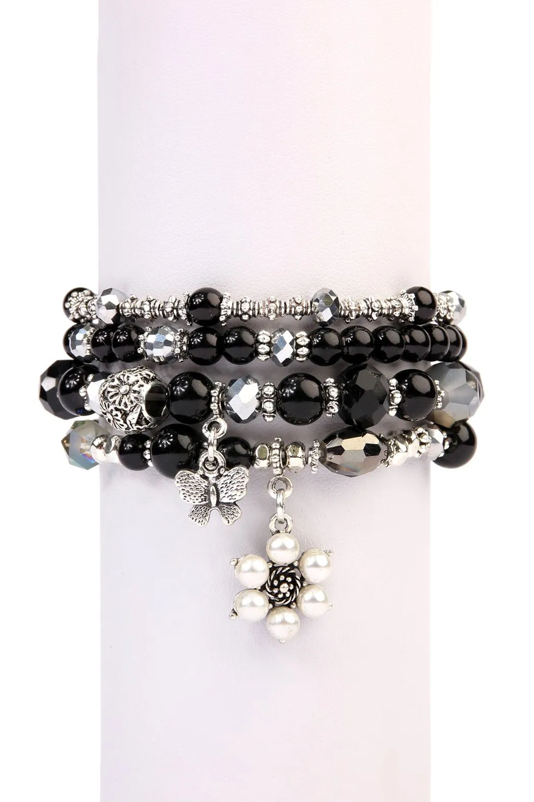 Butterfly Pearl Classy Stackable Bracelet