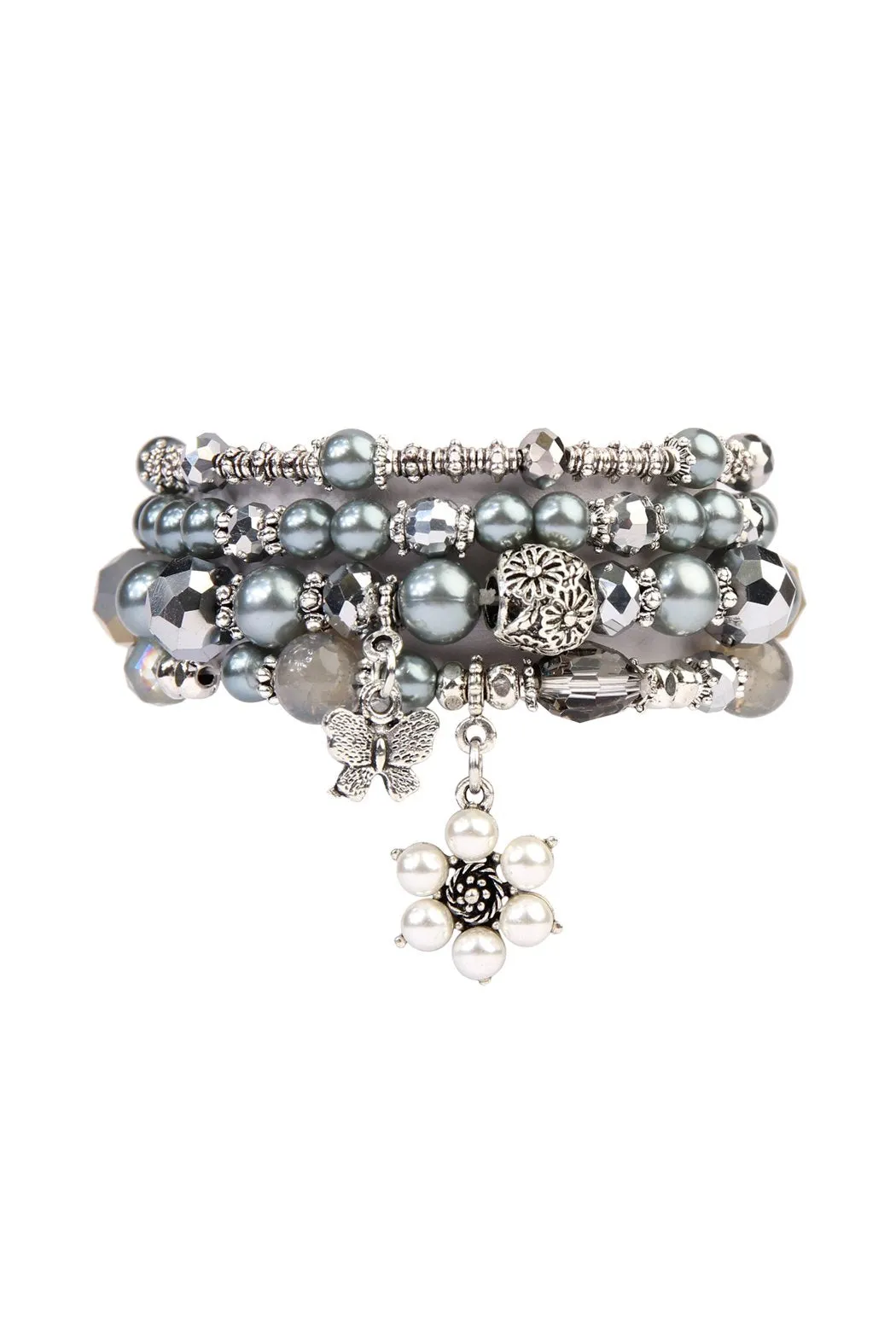 Butterfly Pearl Classy Stackable Bracelet