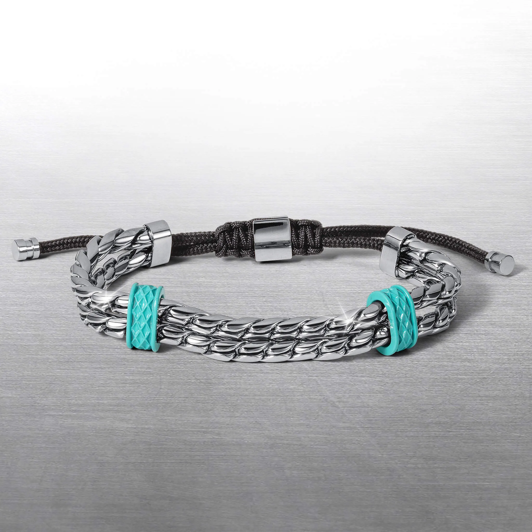 Chromatic Wave Blue Men's Bracelet