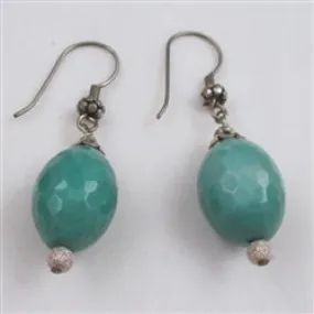 Chrysocolla Gemstone Handcrafted Earrings