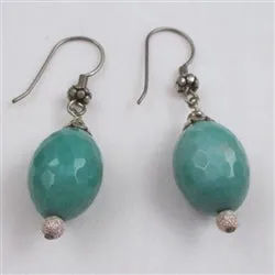 Chrysocolla Gemstone Handcrafted Earrings