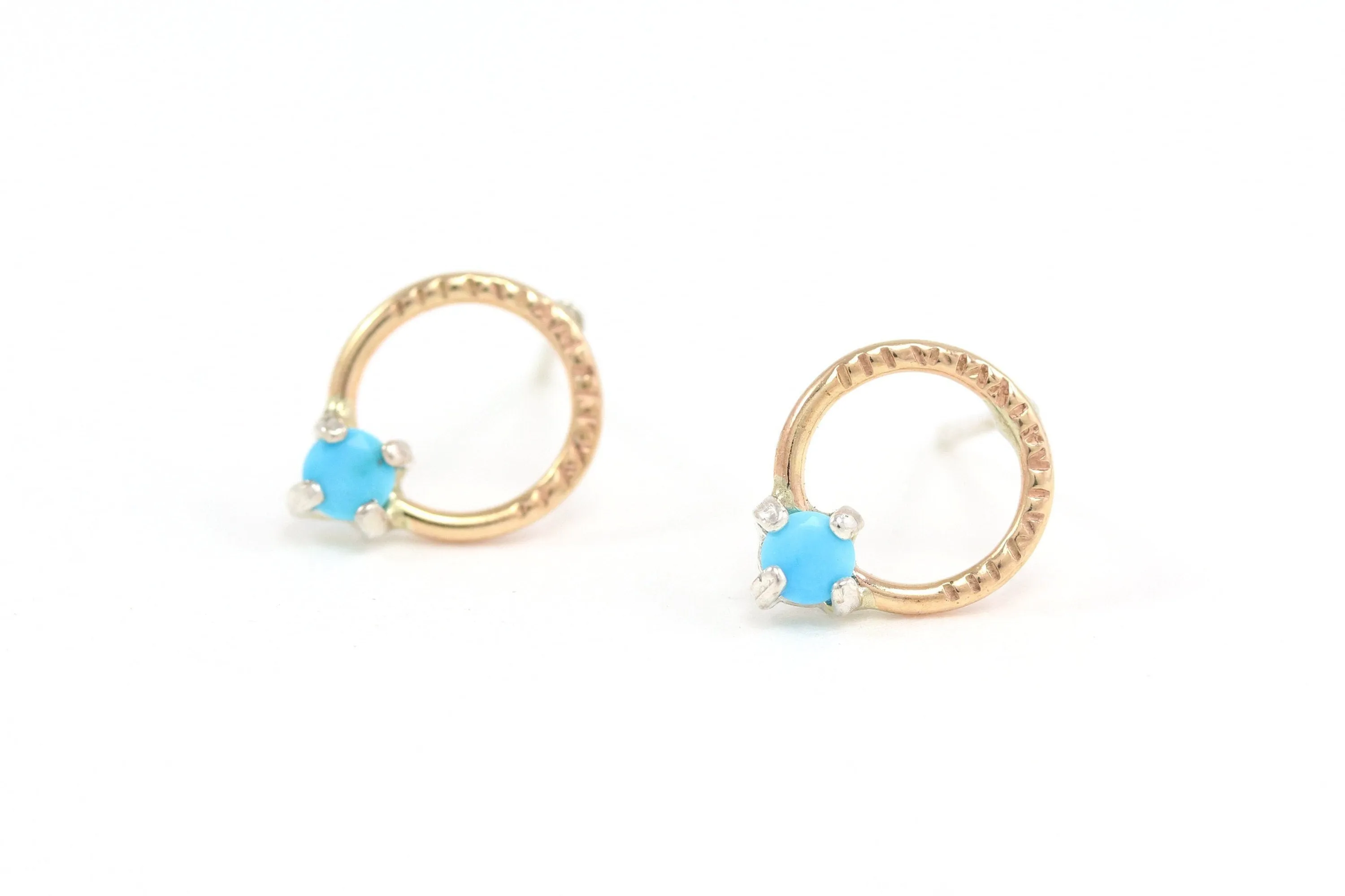 Circle Gem Studs