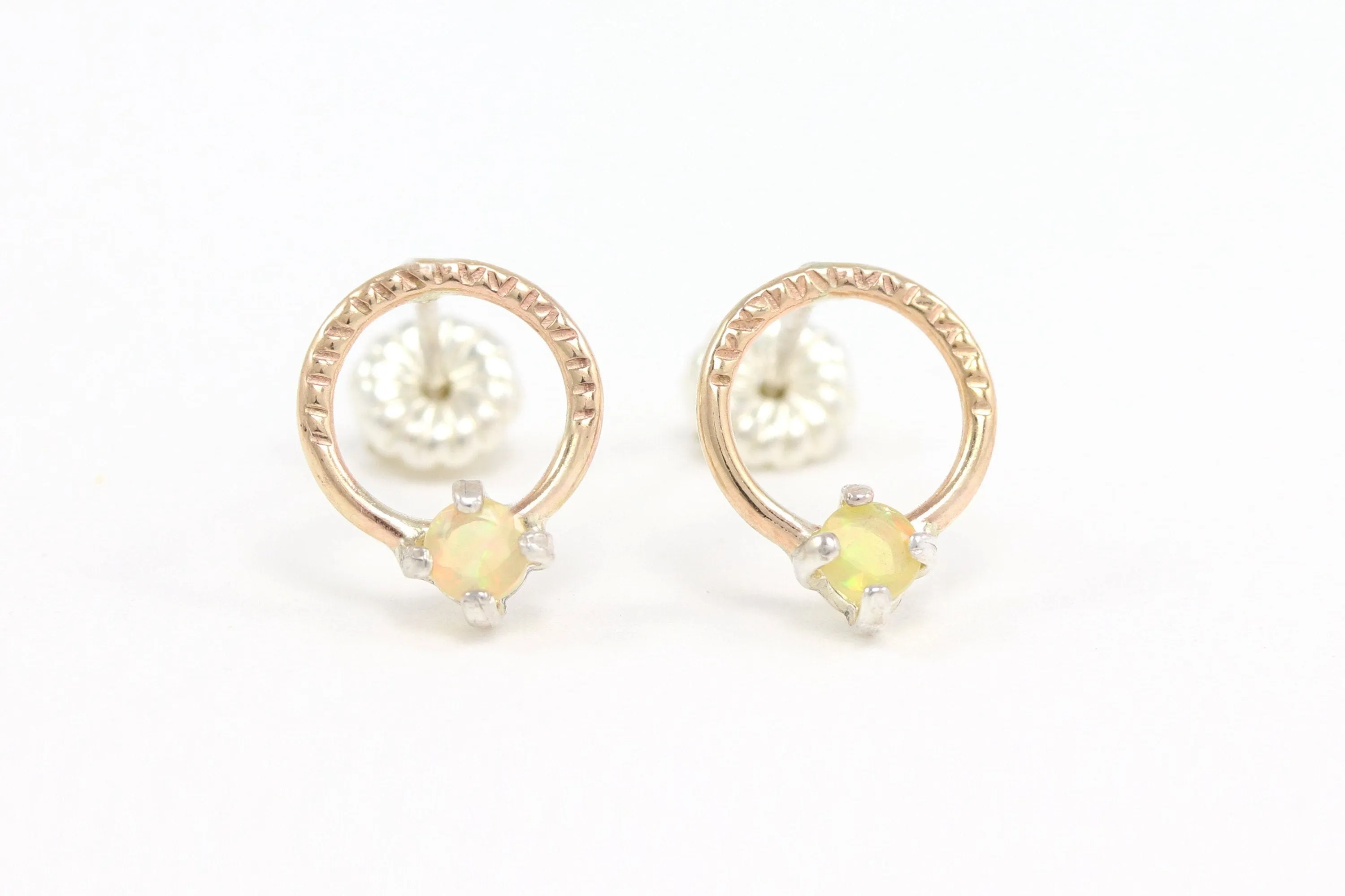 Circle Gem Studs