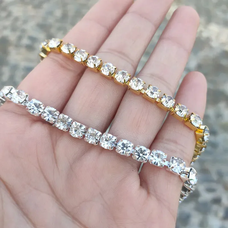 Cubic Zirconia Leg Chain Anklet Bracelets