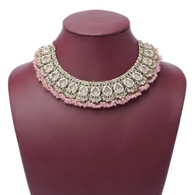 Fareeha Necklace Set in Pink