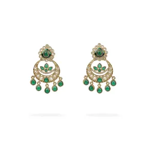 Fariha Small Earrings in Green