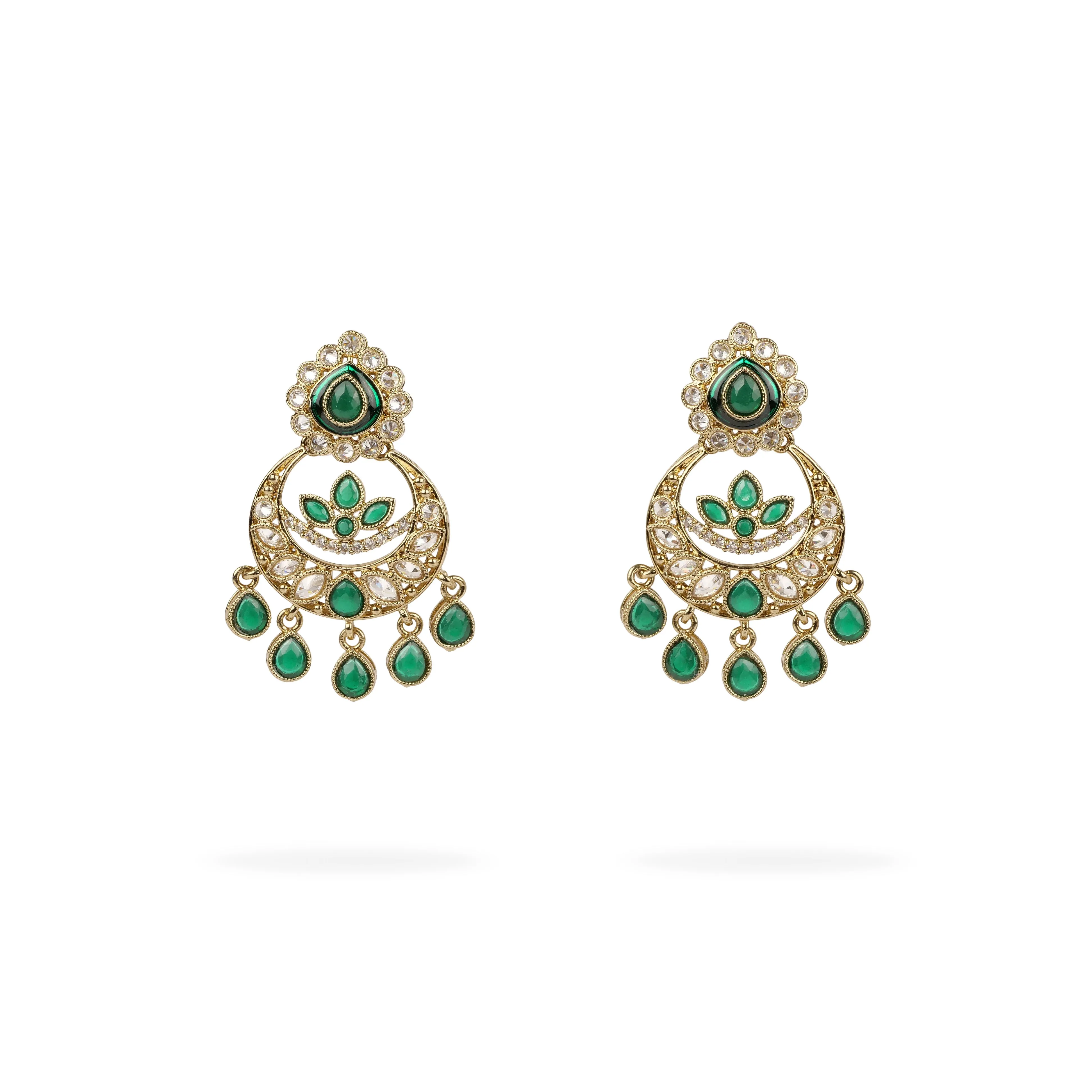 Fariha Small Earrings in Green