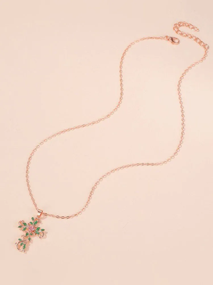 Flower Pendant Chain Necklaces