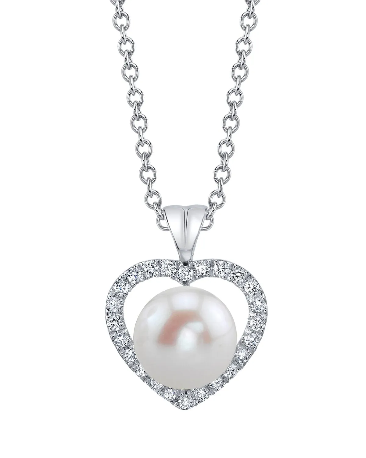 Freshwater Pearl & Diamond Amour Pendant