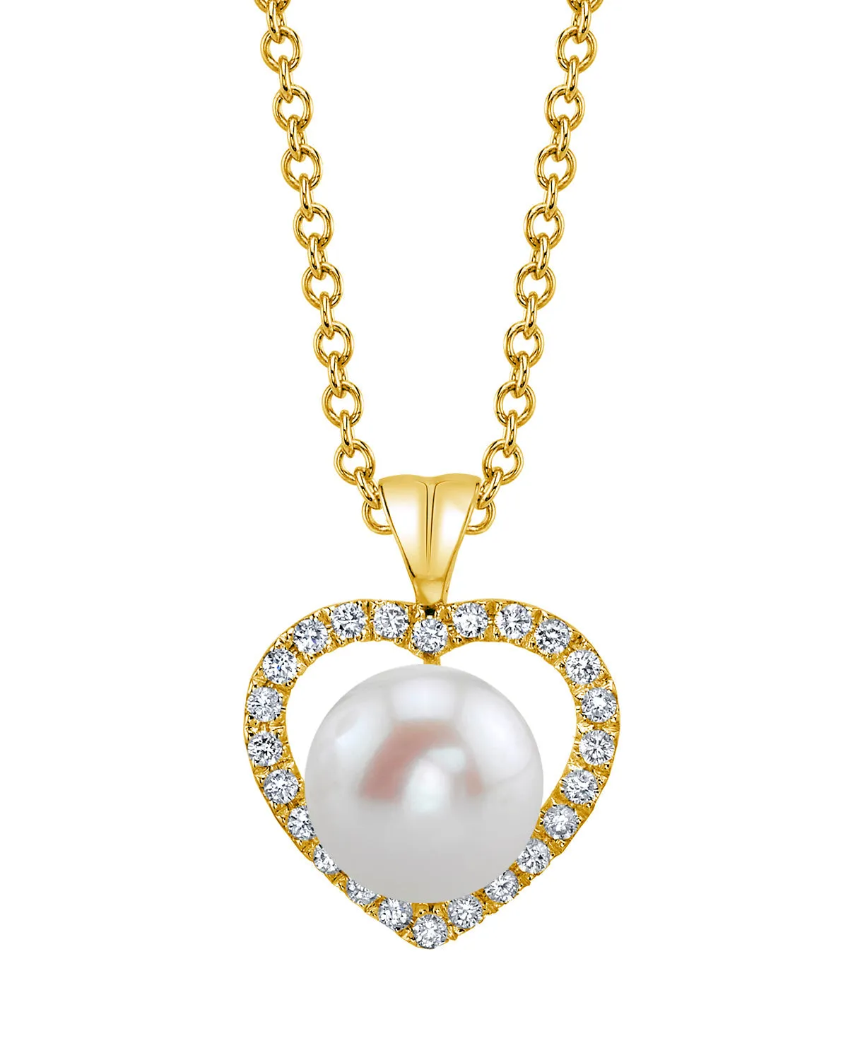 Freshwater Pearl & Diamond Amour Pendant