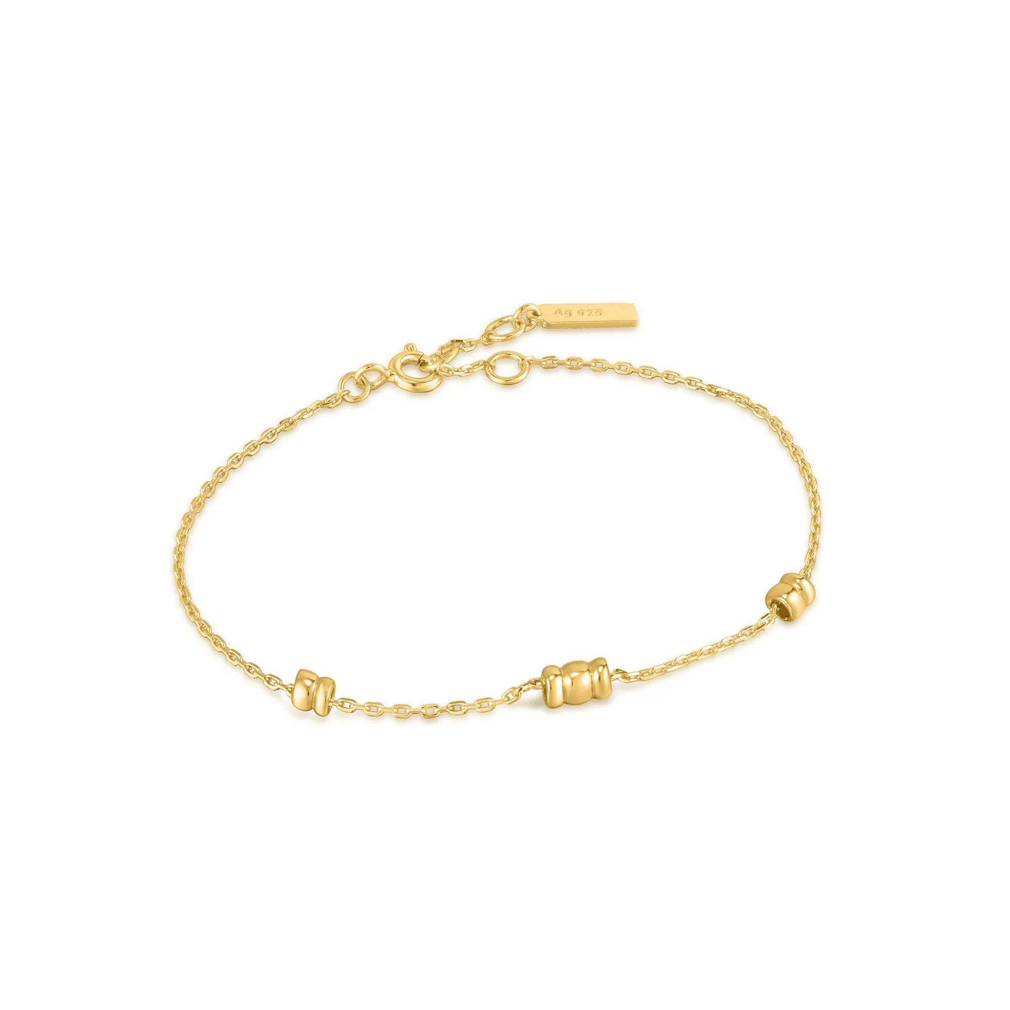 Gold Smooth Twist Chain Bracelet