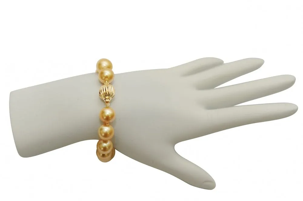 Golden South Sea Pearl Bracelet, 10.0-11.0mm