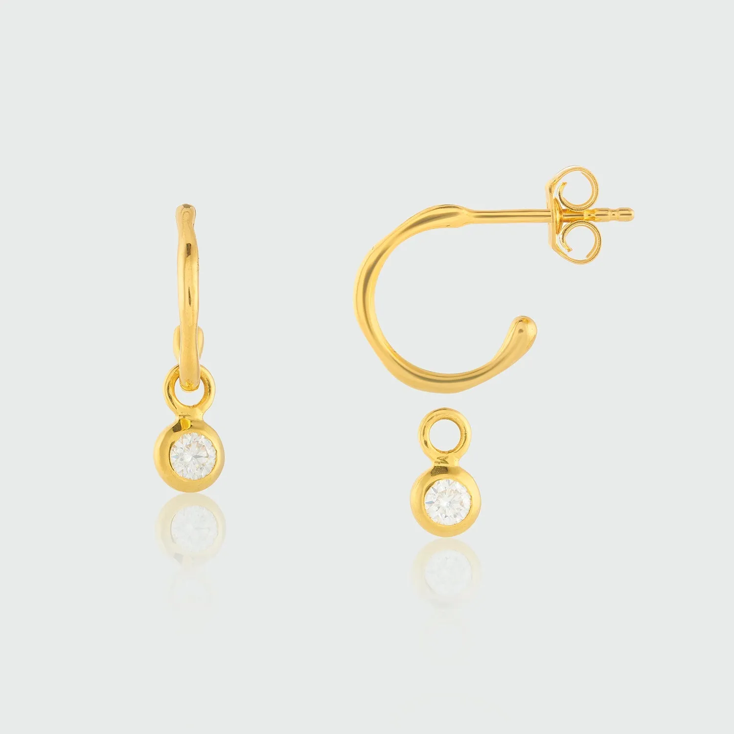 Hampton Moissanite & Gold Vermeil Interchangeable Gemstone Drops