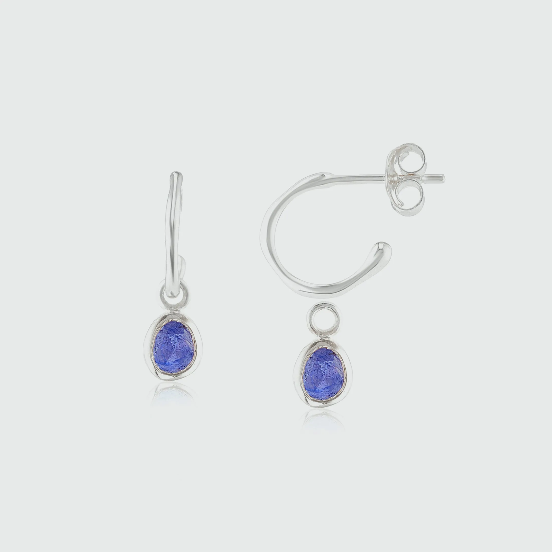 Hampton Sapphire & Silver Interchangeable Gemstone Drops