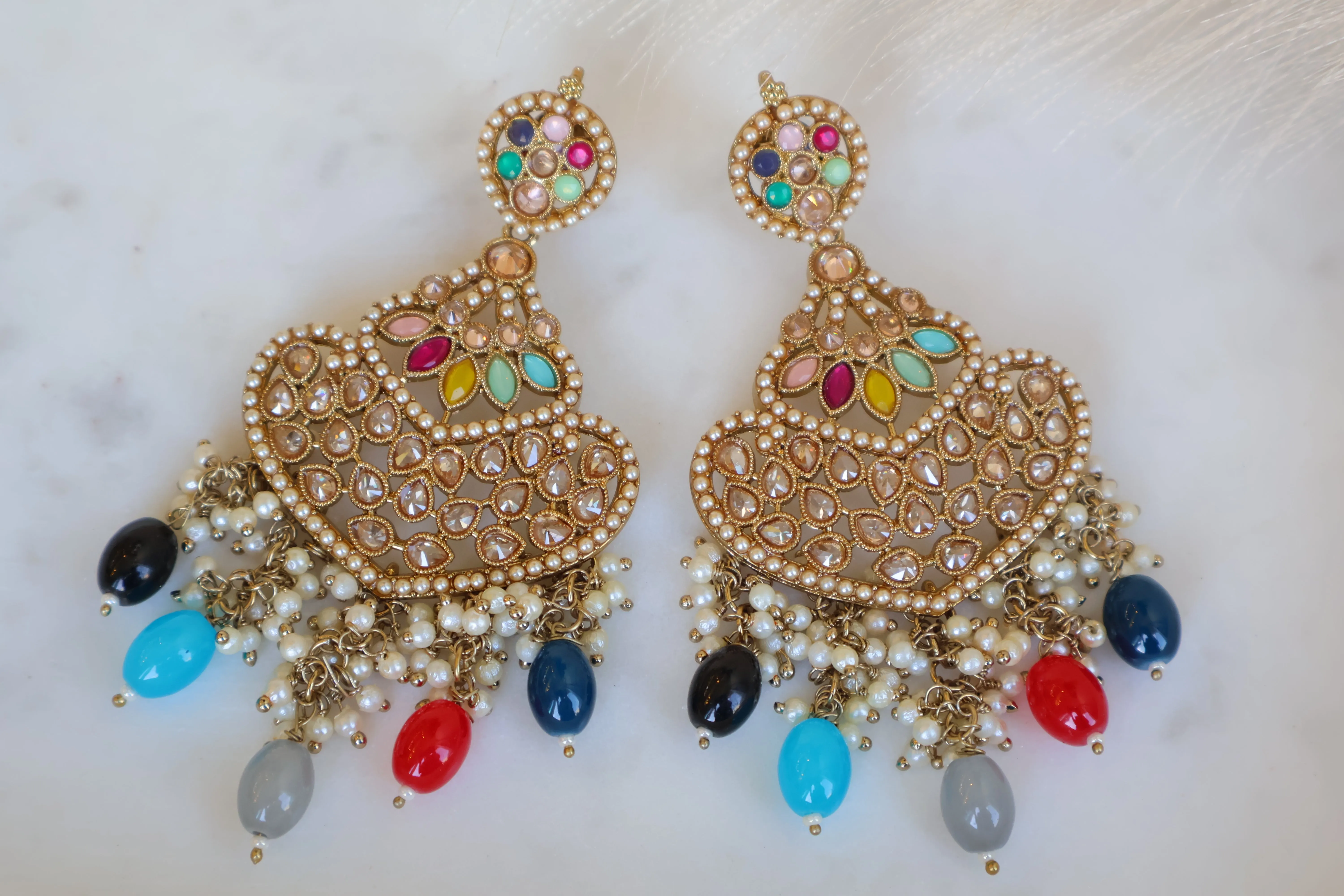 Hina Antique Multicolor Earring