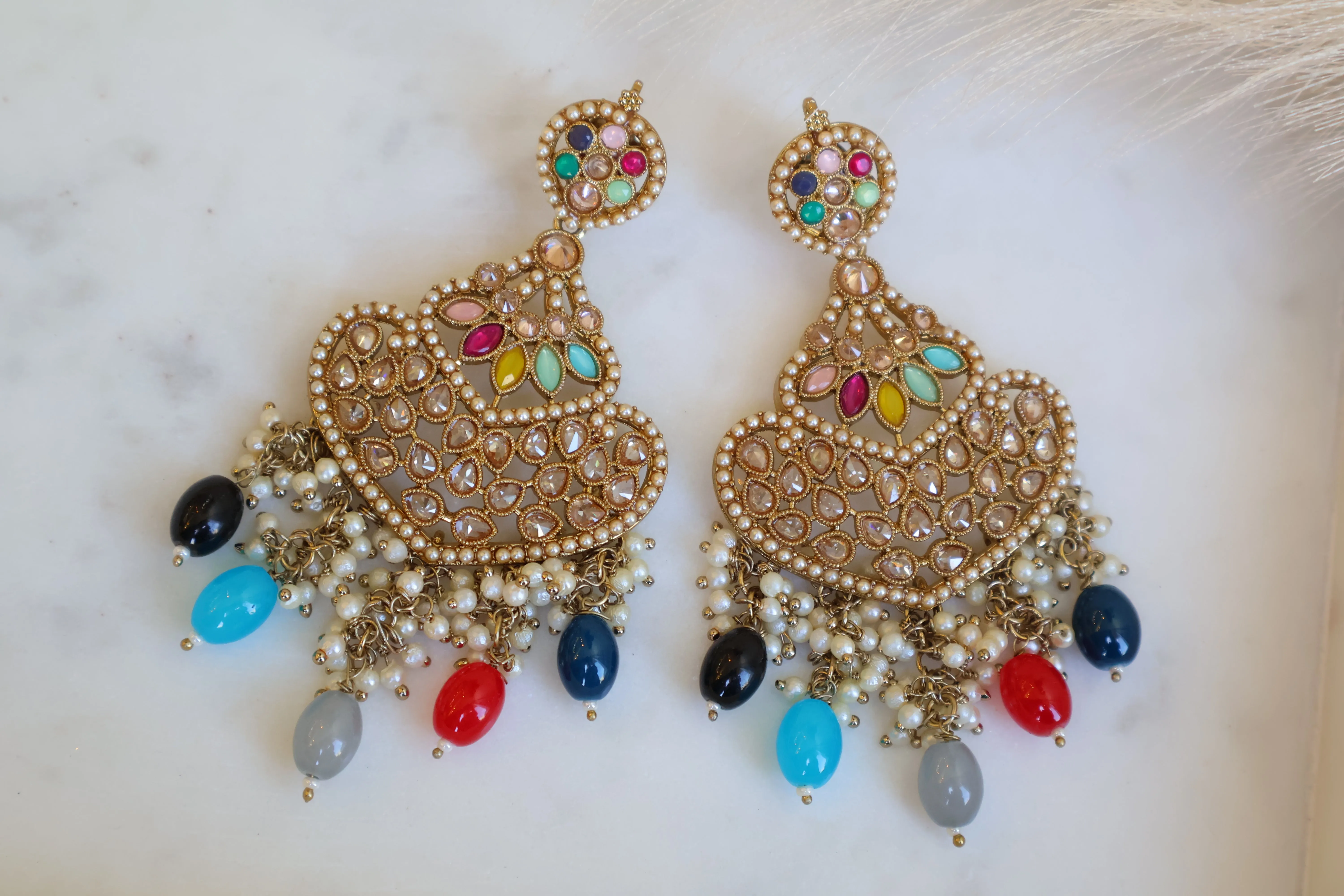 Hina Antique Multicolor Earring