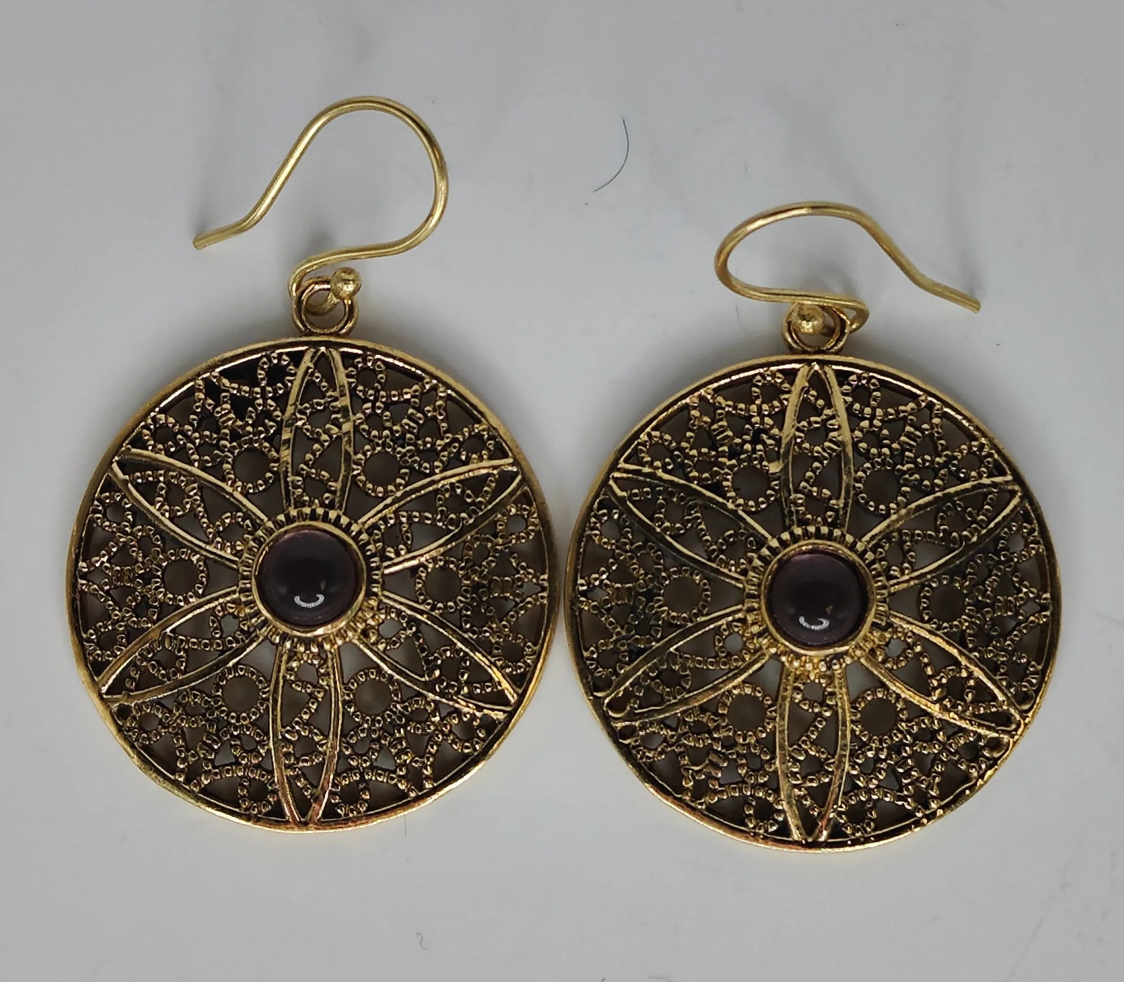 Kala Flower of Life Gemstone Mandala Earrings