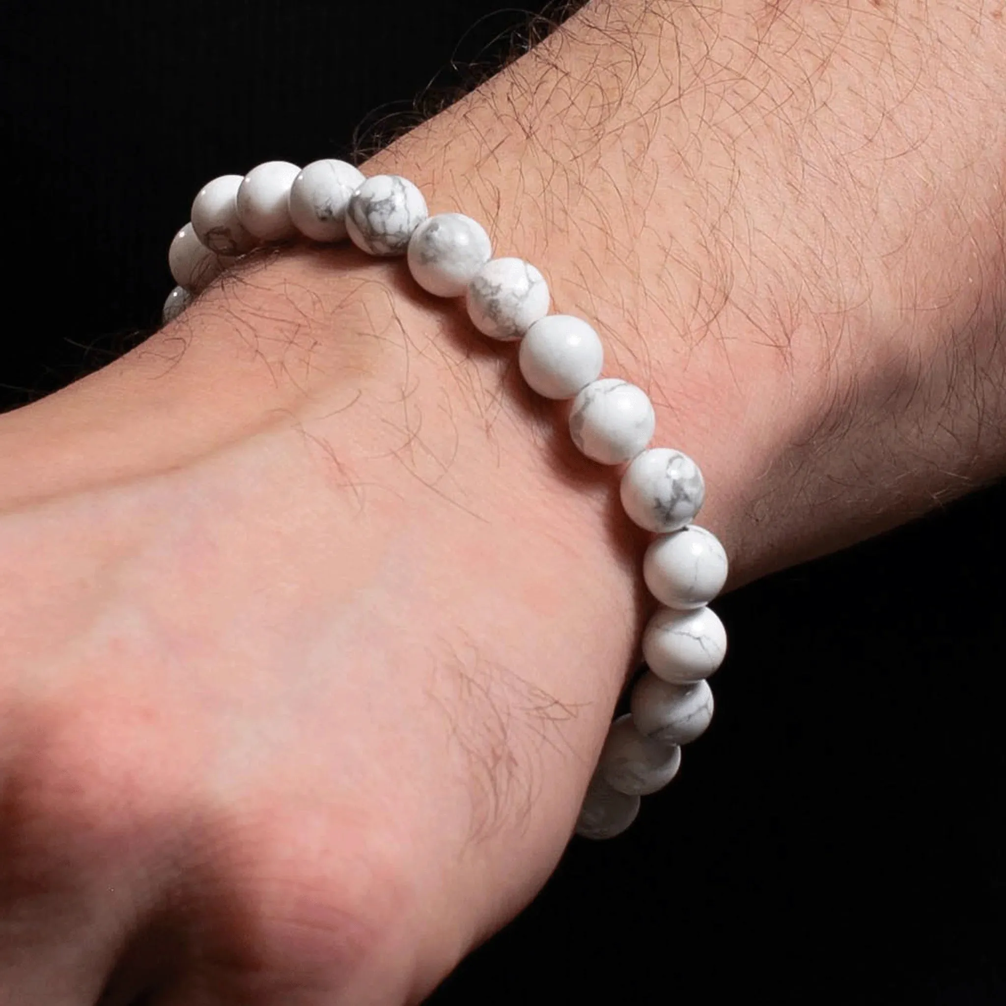 Kincaid Beaded White Howlite Bracelet