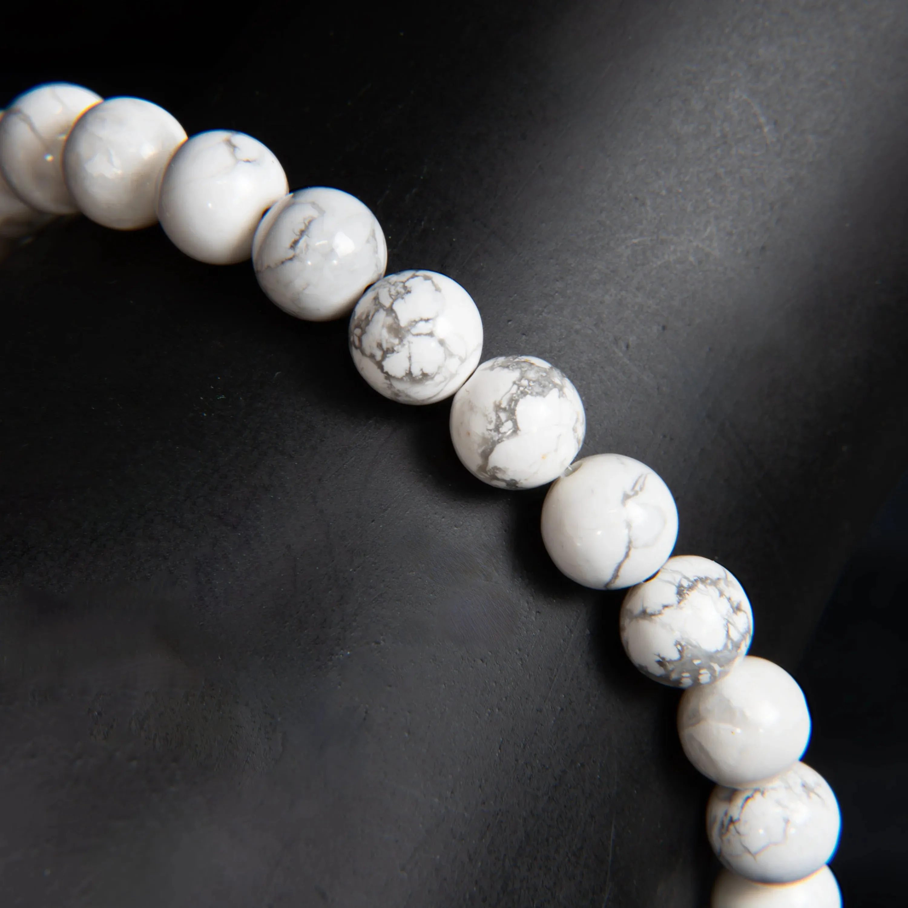 Kincaid Beaded White Howlite Bracelet