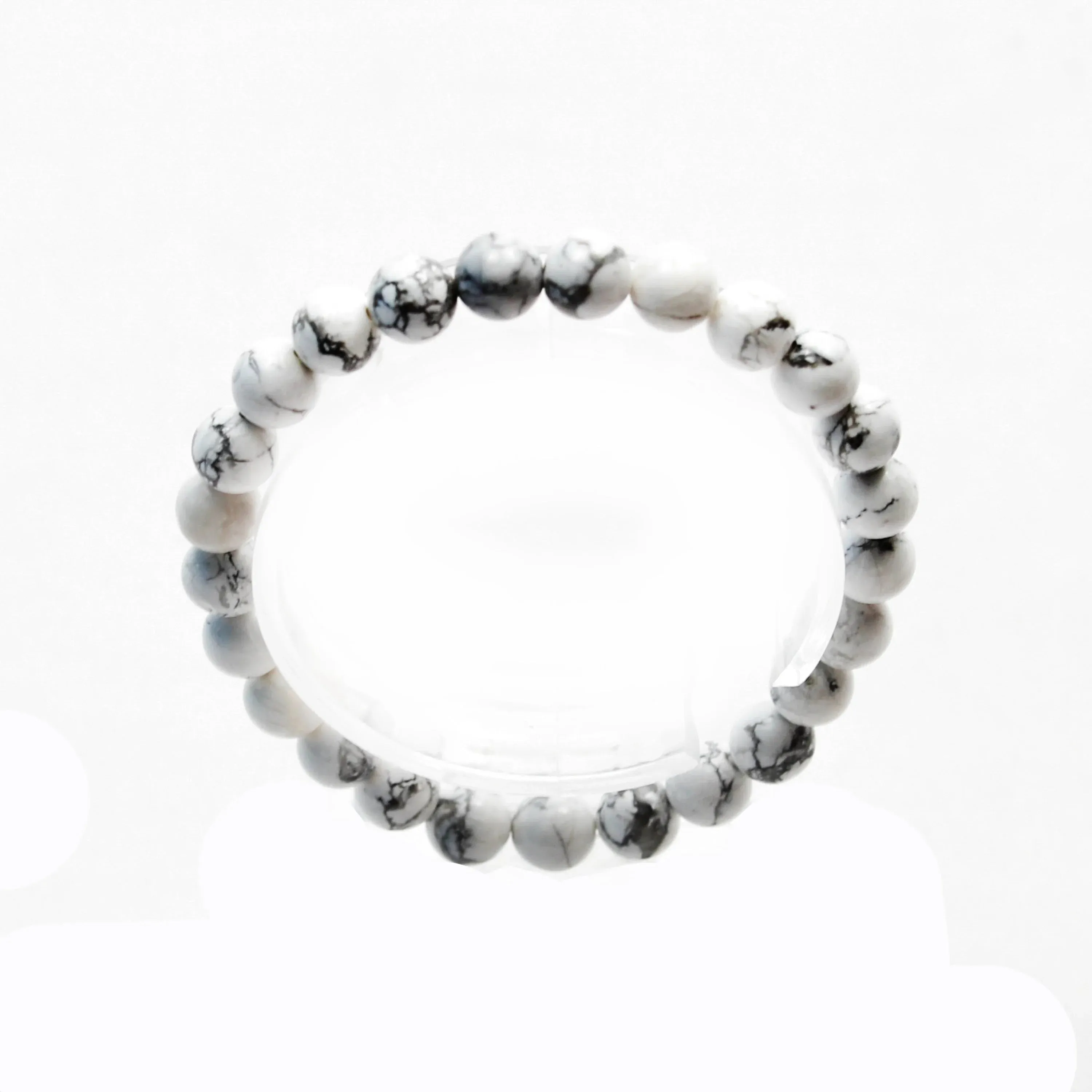 Kincaid Beaded White Howlite Bracelet