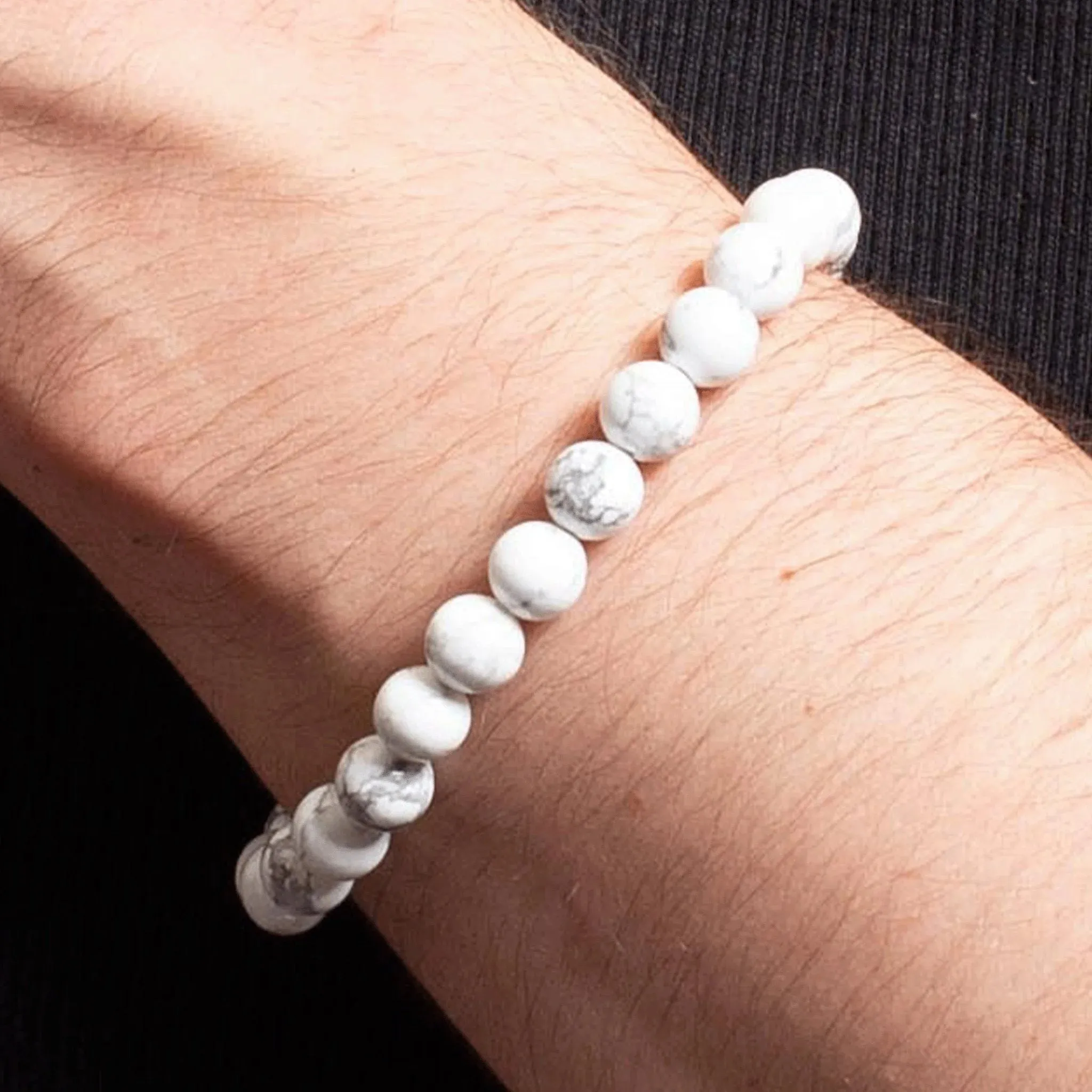 Kincaid Beaded White Howlite Bracelet