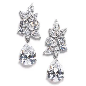 Krista Floral Inspired Cubic Zirconia Earrings