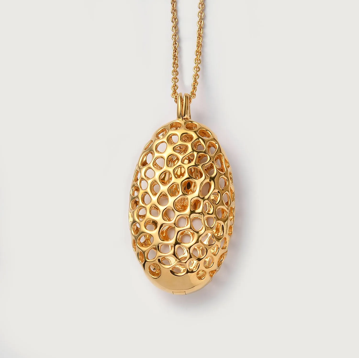 Lattice Disc Locket with FREE Chain