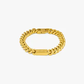 Meccanico Amulet Bracelet in Yellow Gold Plated Stainless Steel