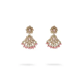 Mehak Small Drop Earrings in Pink