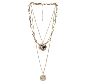 Necklaces - Multi Layered Medallion Necklace