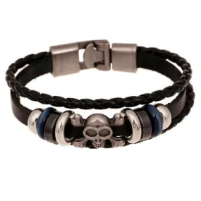 New Fashion Genuine Leather Charm Bracelets For Women Men Vintage Beaded Braided Bracelets Bangles