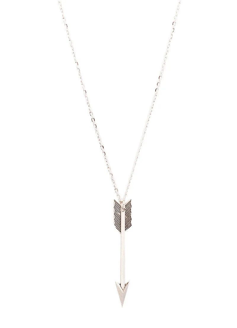 New fashion jewelry long chain arrow pendant necklace gift for women girl