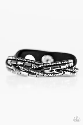 Paparazzi Bracelet ~ Too Cool For School - Black