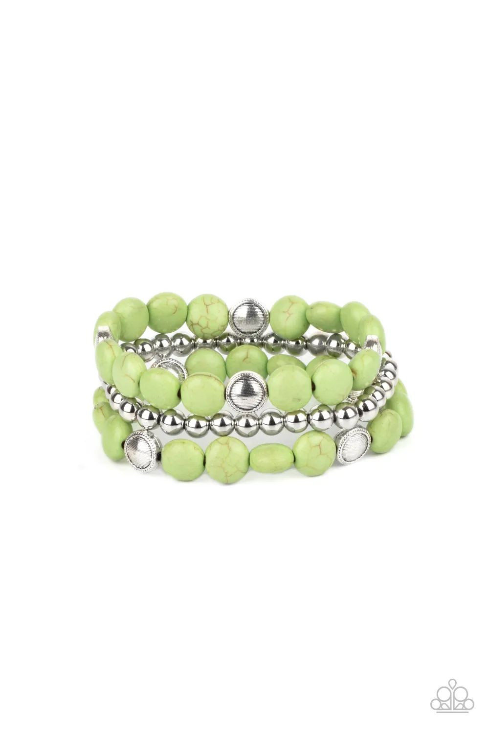 Paparazzi Desert Verbena - Green Bracelet