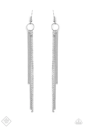 Paparazzi Earring ~ 7 Days a SLEEK  - White