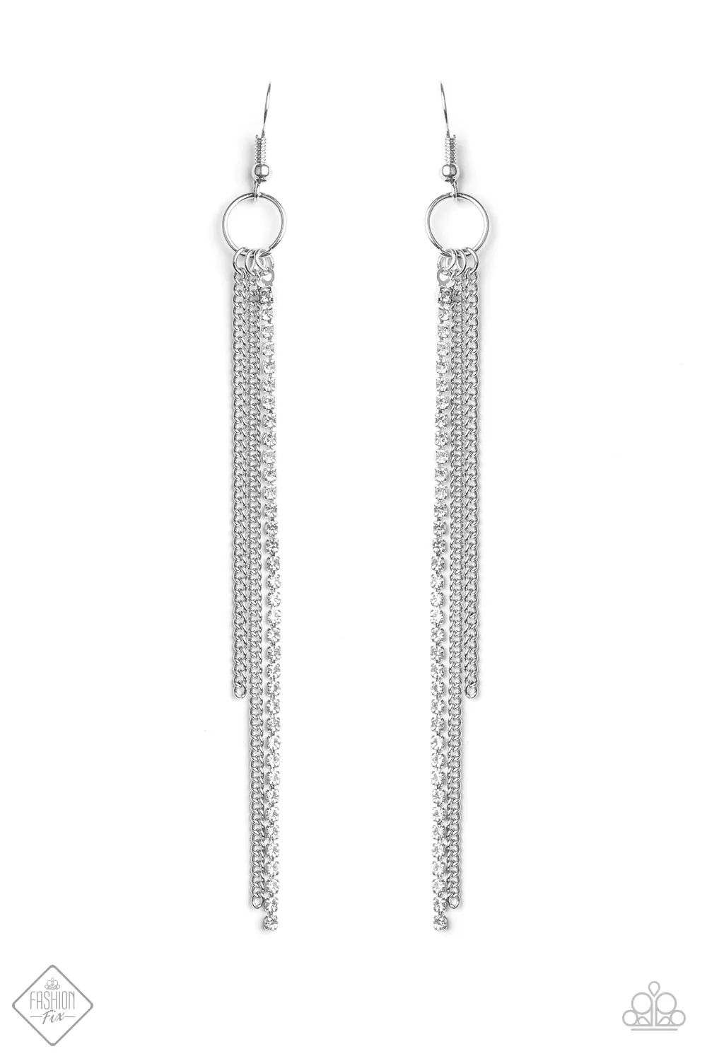 Paparazzi Earring ~ 7 Days a SLEEK  - White