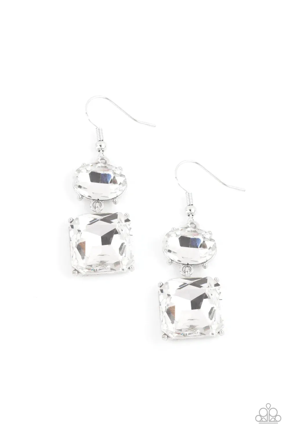 Paparazzi Earring ~ All ICE On Me - White