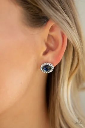 Paparazzi Earring ~ Floral Glow - Blue